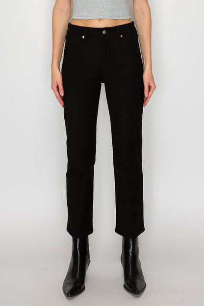 Alessandra Tummy Control High Rise Ankle Slim Straight Jeans - MeeeShop Women's Fashion