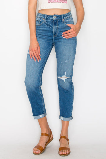 Alexa High Rise Tapered Leg Mom Jeans - MeeeShop Women's Fashion