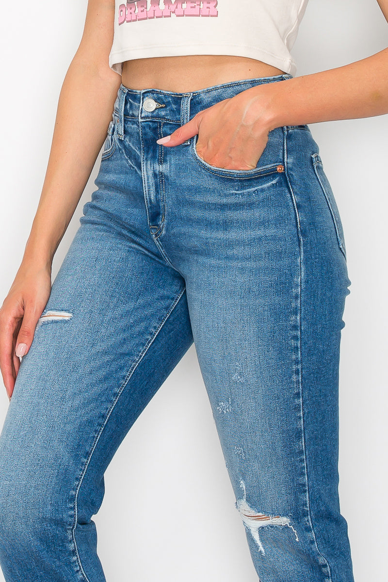 Alexa High Rise Tapered Leg Mom Jeans in 13 (30) view 6 - High-Waisted - Alexa High Rise Jeans (bottom)