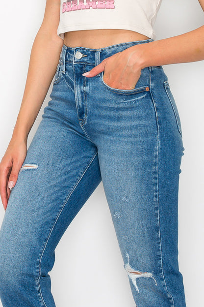 Alexa High Rise Tapered Leg Mom Jeans in 13 (30) view 6 - High-Waisted - Alexa High Rise Jeans (bottom)