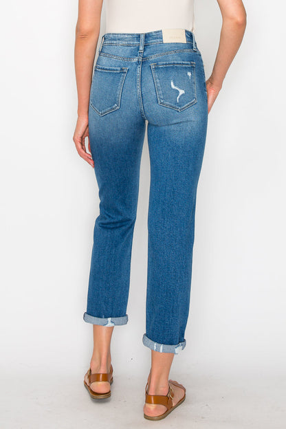 Alexa High Rise Tapered Leg Mom Jeans in 9 (28) view 4 - High-Waisted - Alexa High Rise Jeans (bottom)