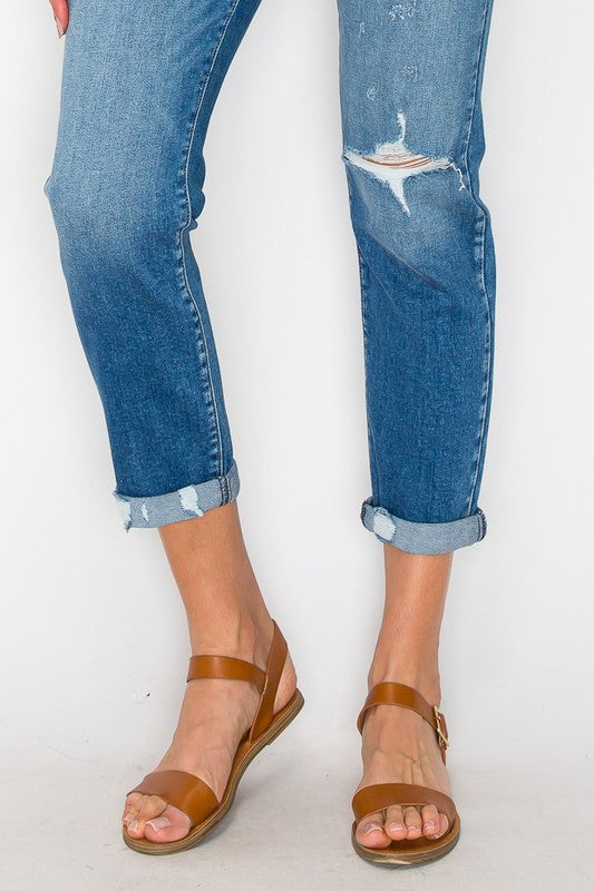 Alexa plus High Rise Tapered Leg Mom Jeans view 6 - High-Waisted (bottom)