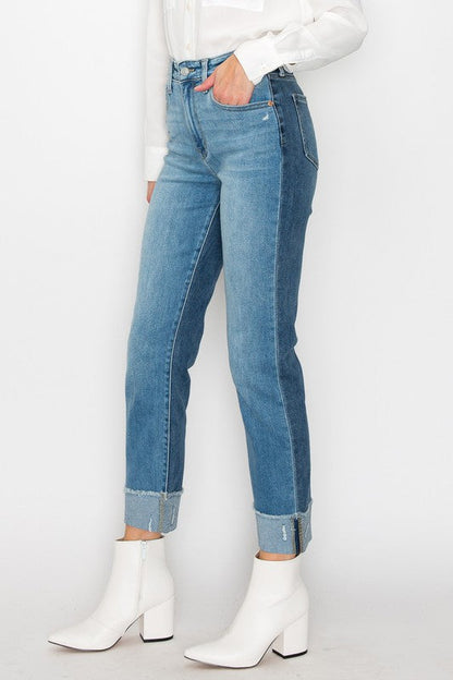 Alexandra High Rise Straight Jeans (reg & Plus) in 11 (29) view 5 - High-Waisted - Plus Jeans (bottom)