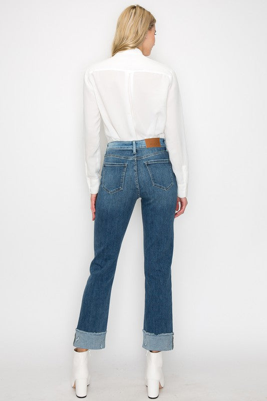 Alexandra High Rise Straight Jeans (reg & Plus) in 7 (27) view 3 - High-Waisted - Plus Jeans (bottom)