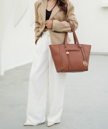 Alexandra Tote Bag and Wallet Set in Olive view 2 (one-piece)