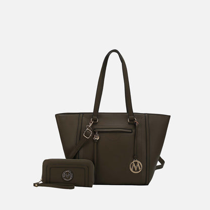 Alexandra Tote Bag and Wallet Set in Seafoam view 4 (one-piece)
