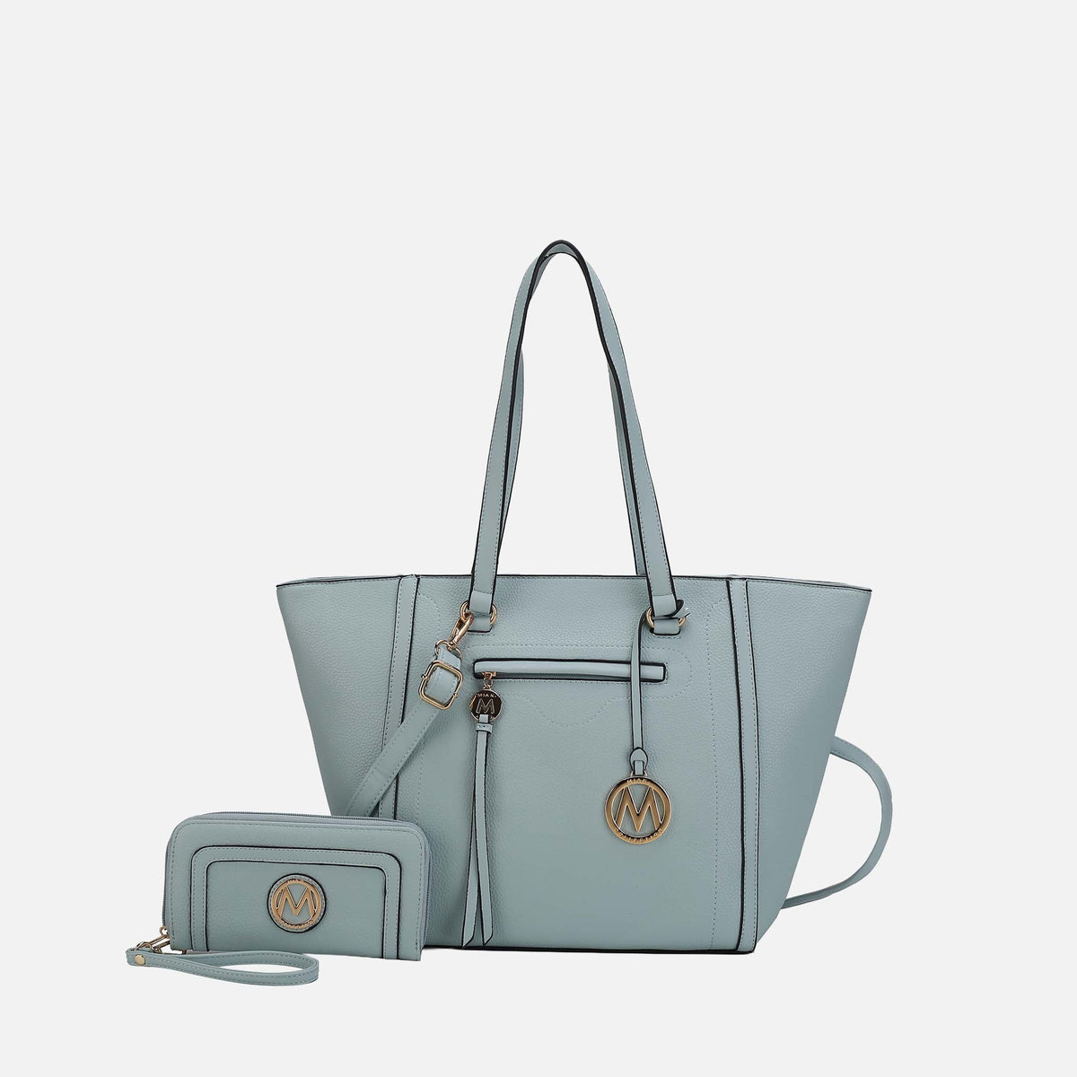Alexandra Tote Bag and Wallet Set in Yellow view 6 (one-piece)