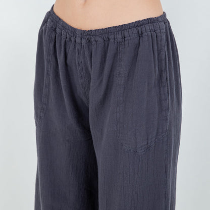 Alexis Pants 100% Cotton Gauze in Magenta/ Size OSFM view 11 (bottom)