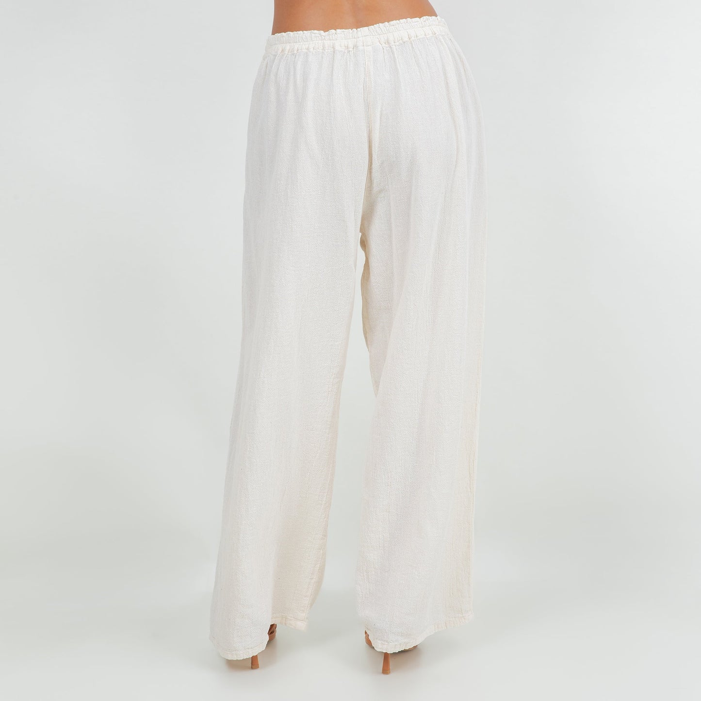 Alexis Pants 100% Cotton Gauze in Sage/ Size OSFM view 14 (bottom)