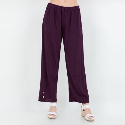 Alexis Pants 100% Cotton Gauze in Sahara/ Size OSFM view 16 (bottom)