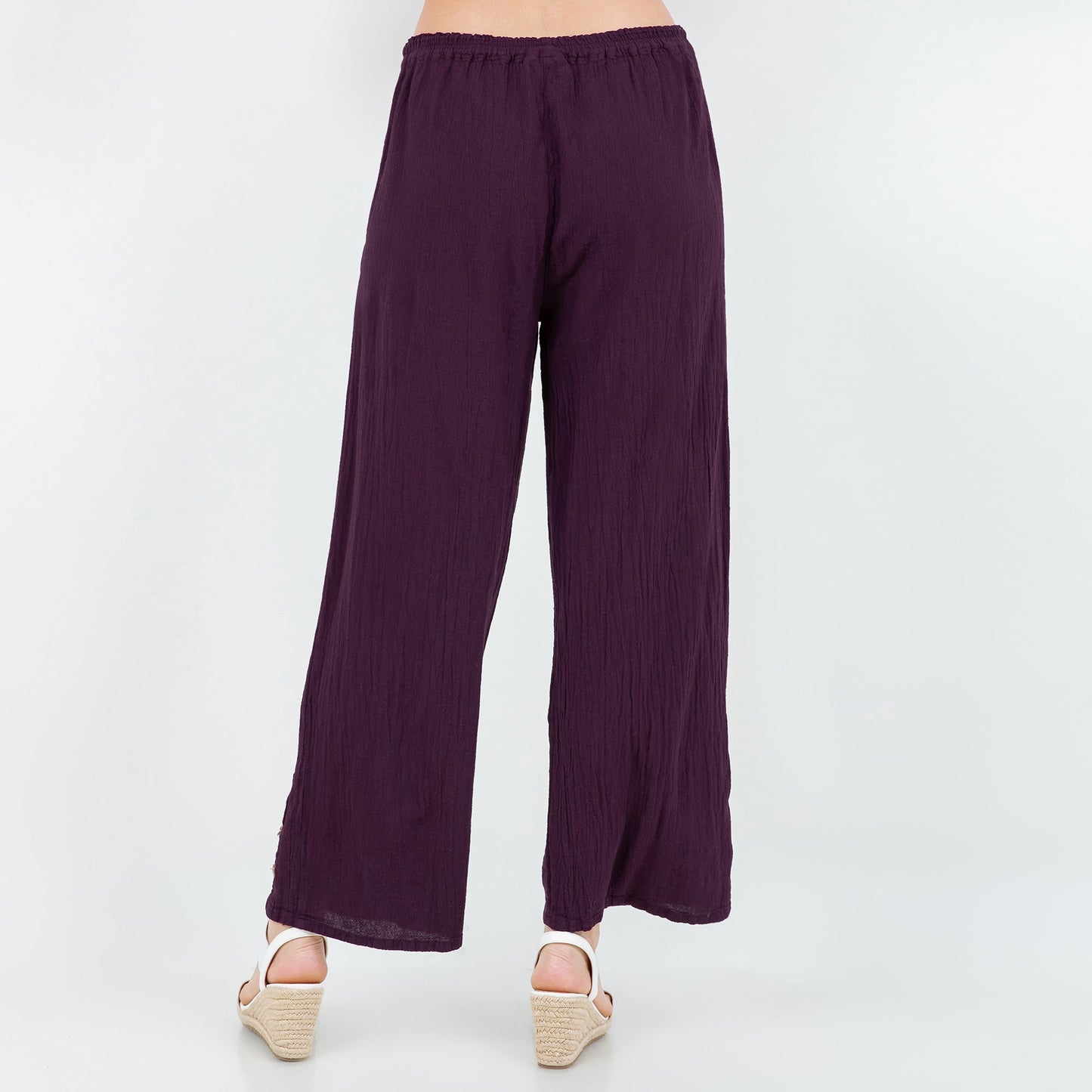 Alexis Pants 100% Cotton Gauze in Salsa/ Size OSFM view 17 (bottom)