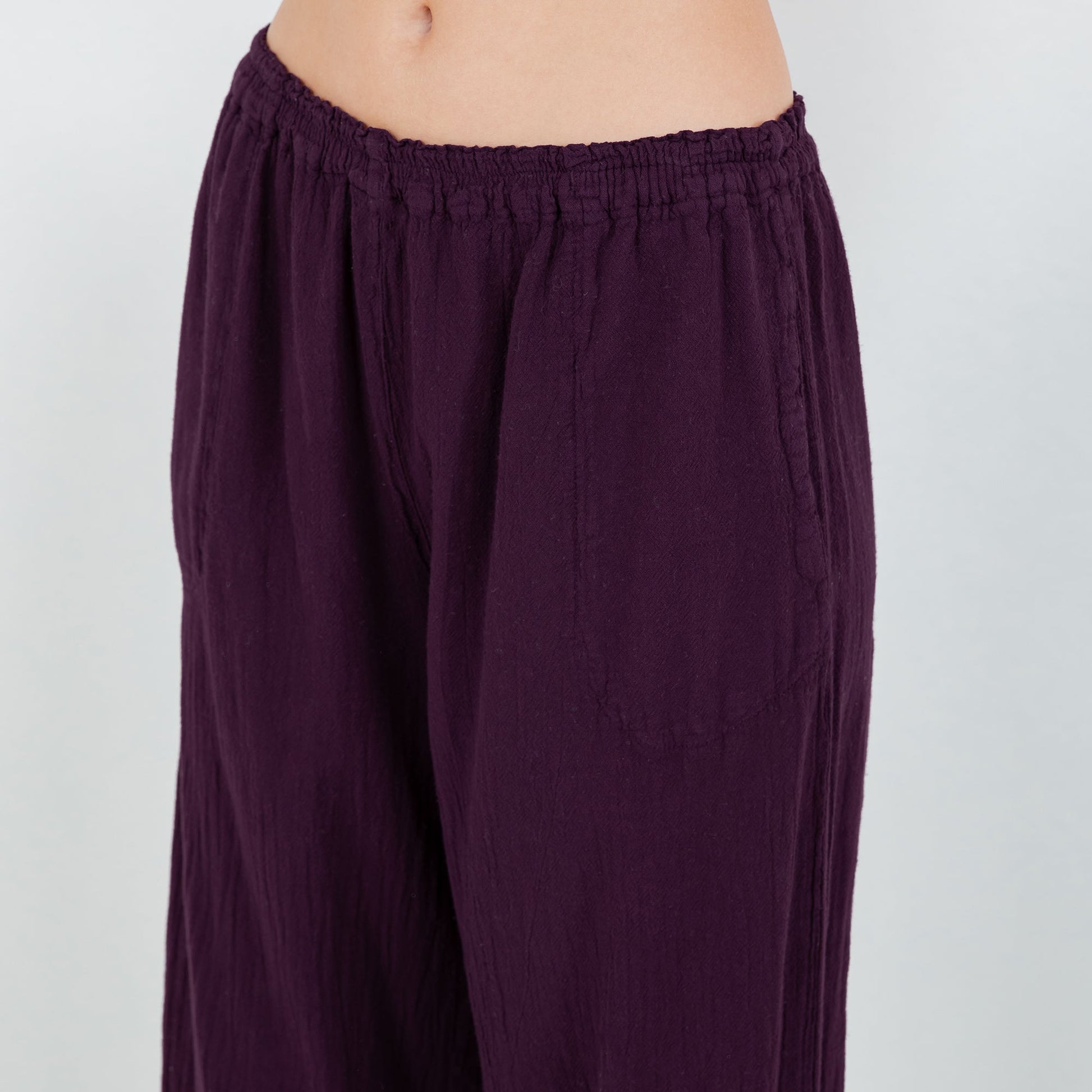 Alexis Pants 100% Cotton Gauze in Titanium/ Size OSFM view 19 (bottom)