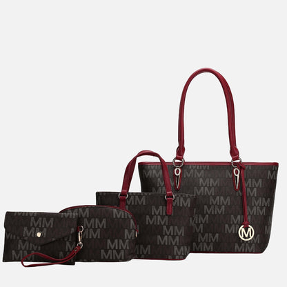 Alexy Signature Tote Bag and Set in Red view 5 (one-piece)