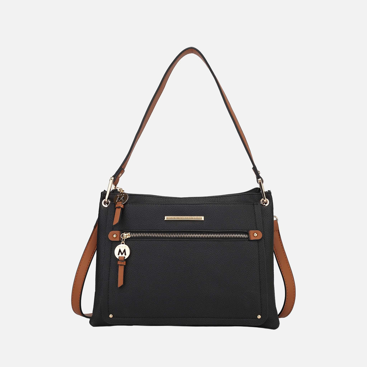 Aliyah Shoulder Bag in Cognac Brown view 5 - Aaliyah Shoulder Bag
