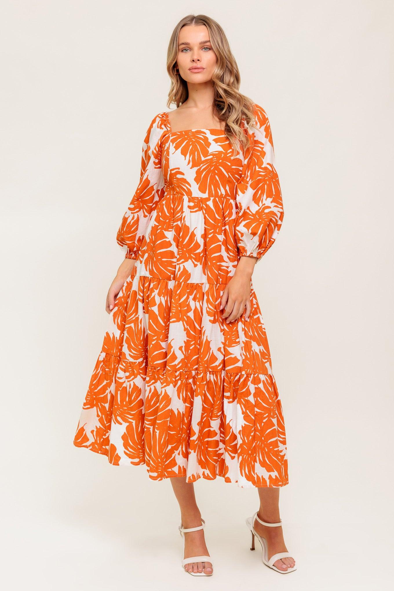 All the Drama Woven Midi Dress in GREEN IVORY