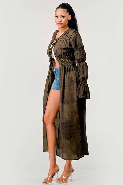 All Tied up Cardigan Top view 4 - Athina Collection