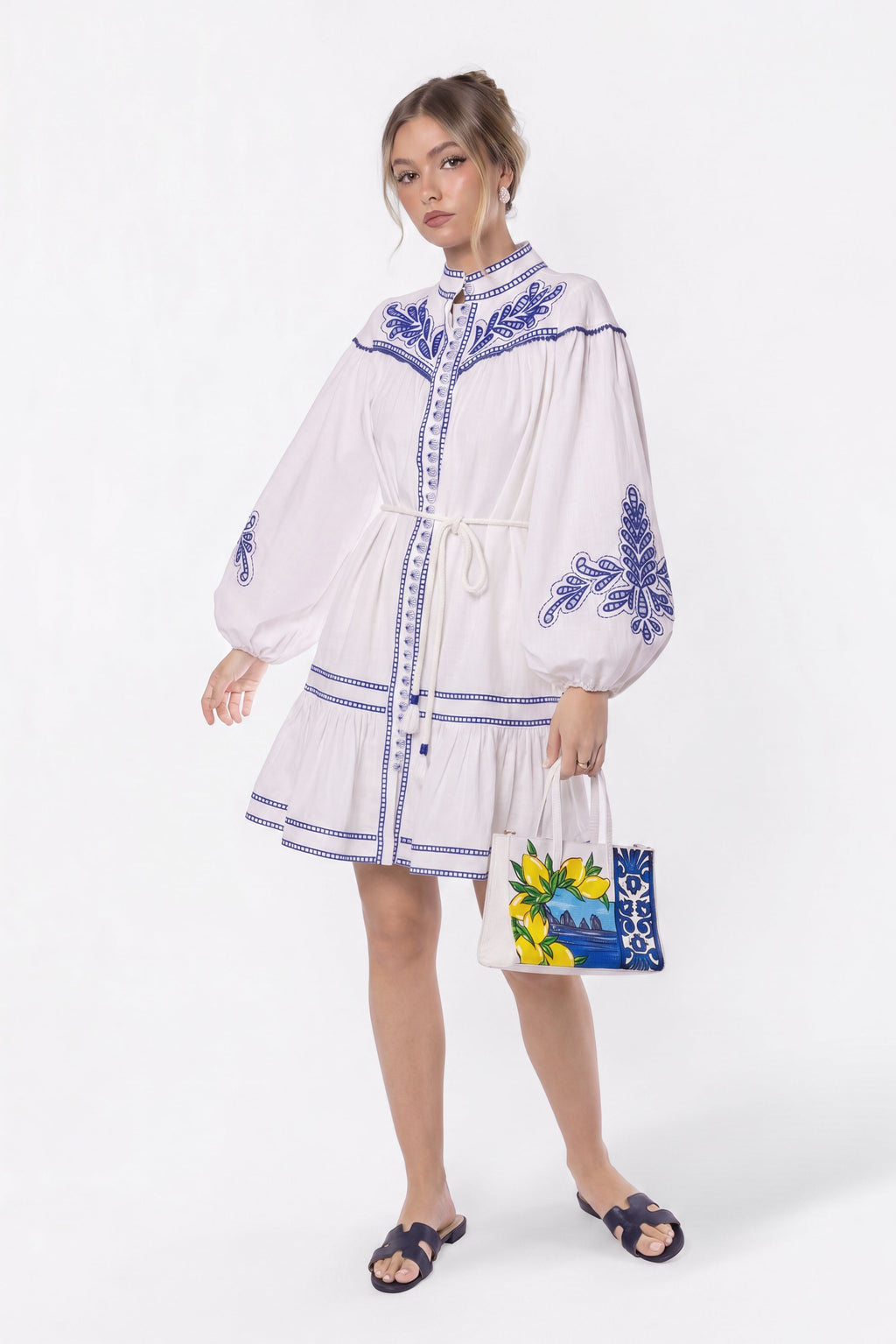 Allison Dress (white Blue) XS (dress) - allison kelly white dress, allison janney white dress, allison  - shop at us.meeeshop
