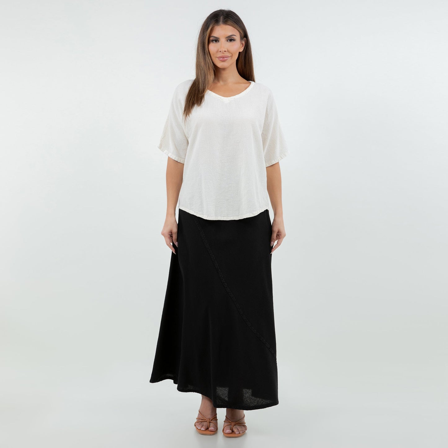 Ally - Your "go To" Resort Style Skirt 100% Cotton Gauze in Black/ Size 0 - Summer Outfit Idea - Gauze Skirt