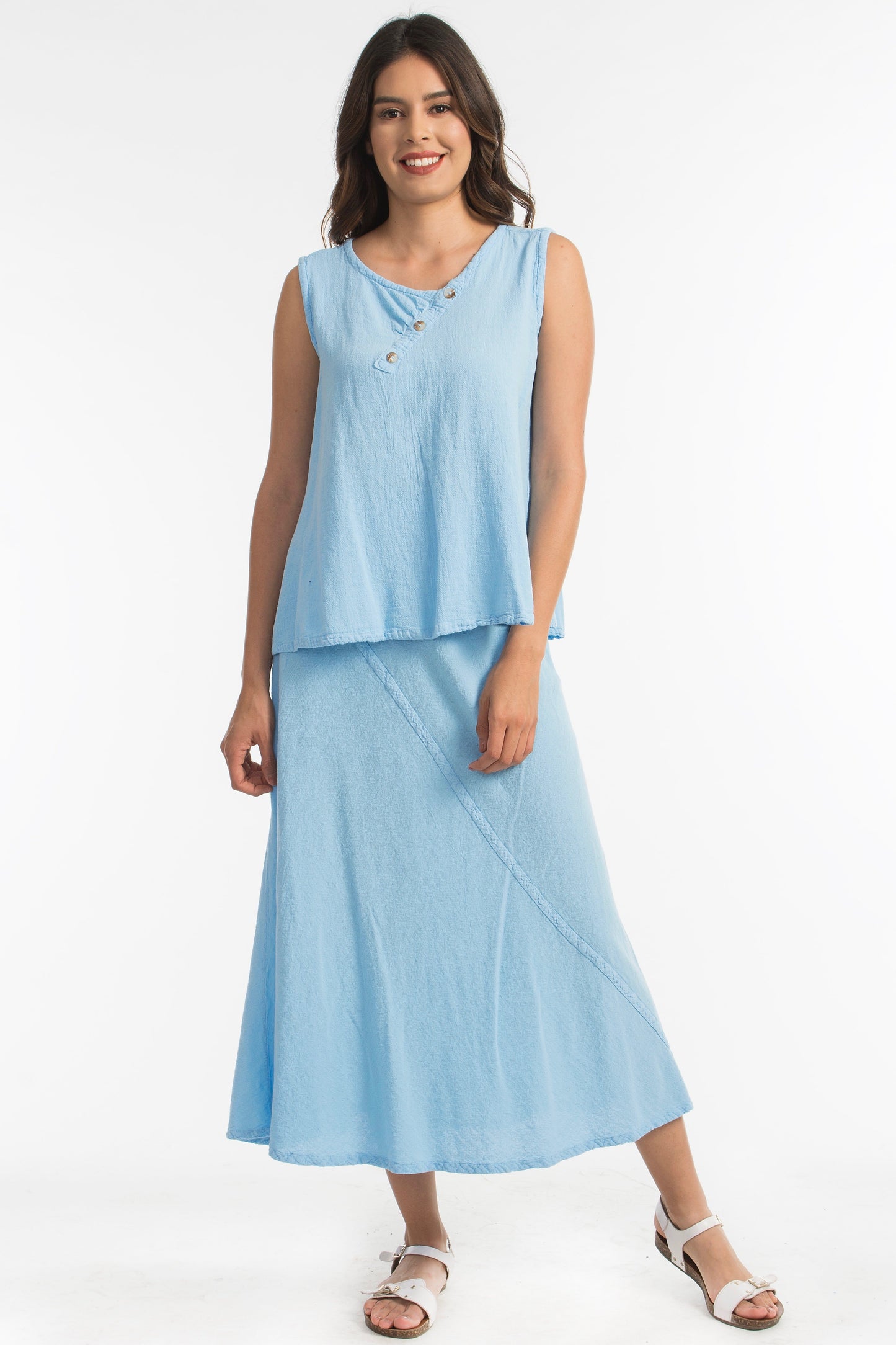 Ally - Your "go To" Resort Style Skirt 100% Cotton Gauze view 13 - Summer Outfit Idea - Gauze Skirt