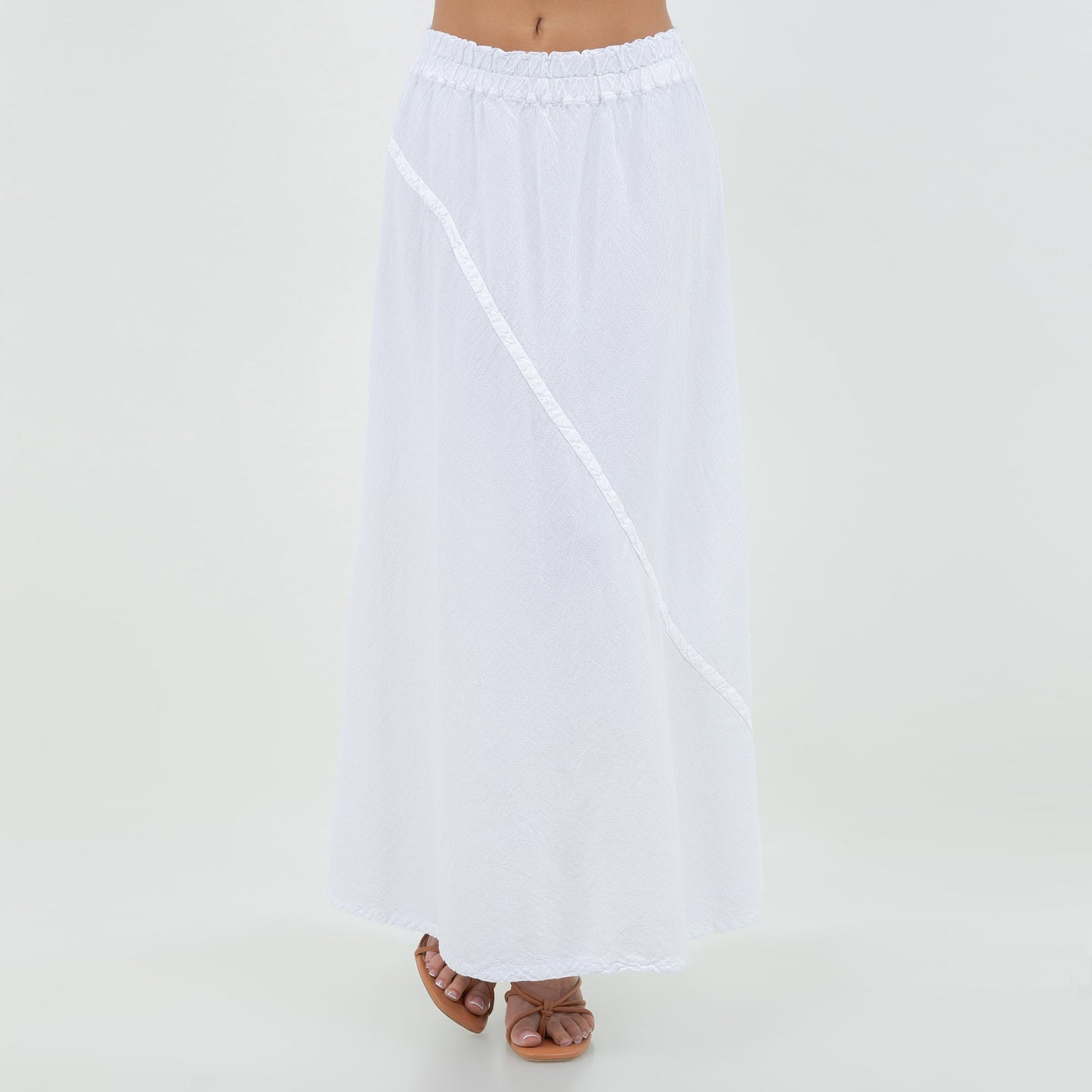 Ally - Your "go To" Resort Style Skirt 100% Cotton Gauze in Ivory/ Size 0 view 6 - Summer Outfit Idea - Gauze Skirt