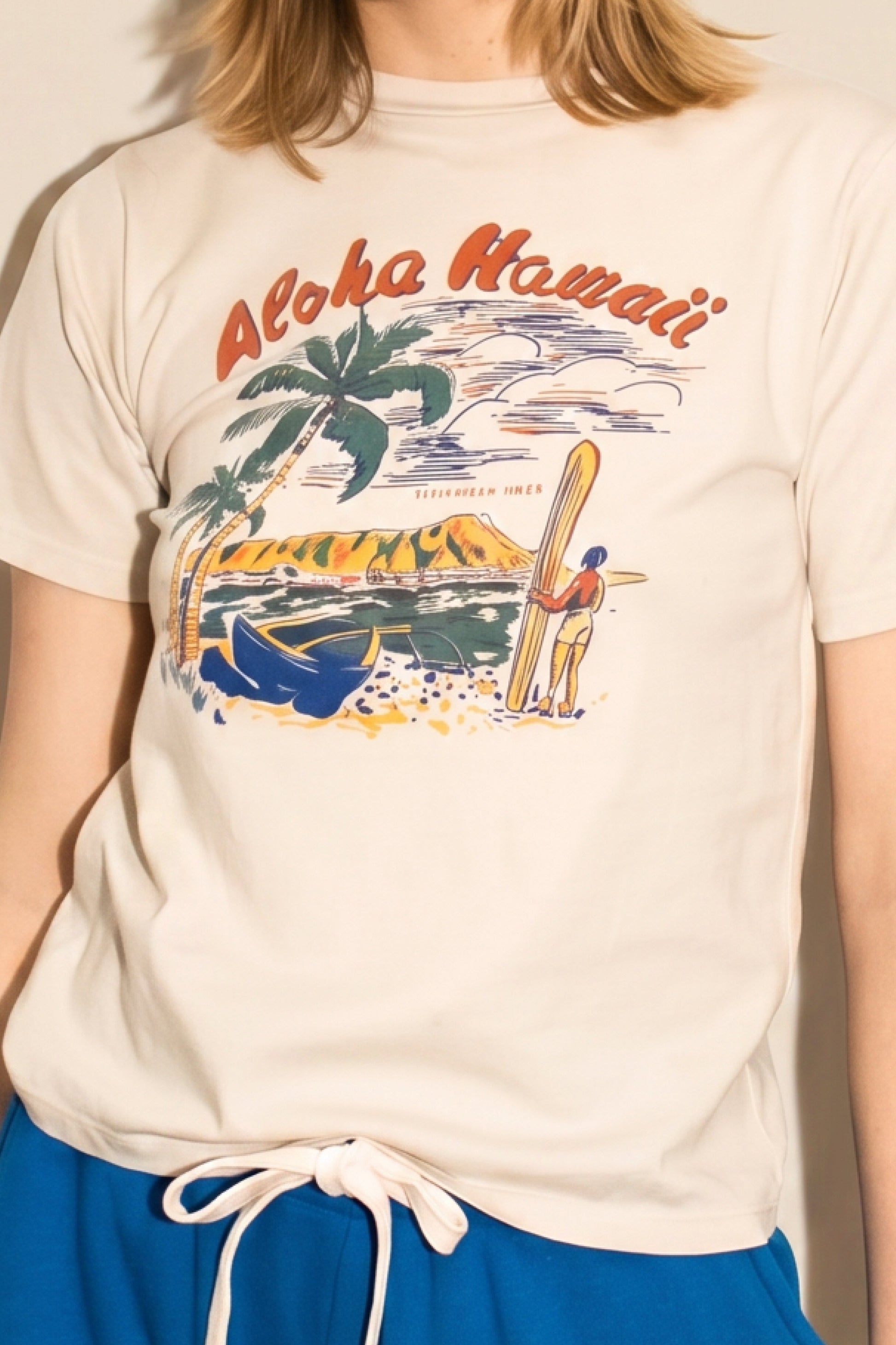 Aloha Hawaii Tee in S view 2 - Aloha Hawaii Tee Port (top)