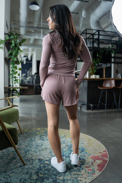 Alyth Active Calm Feather-soft Lounge Short in Sienna Blush view 7 - Alyth Active Discount Code (bottom)