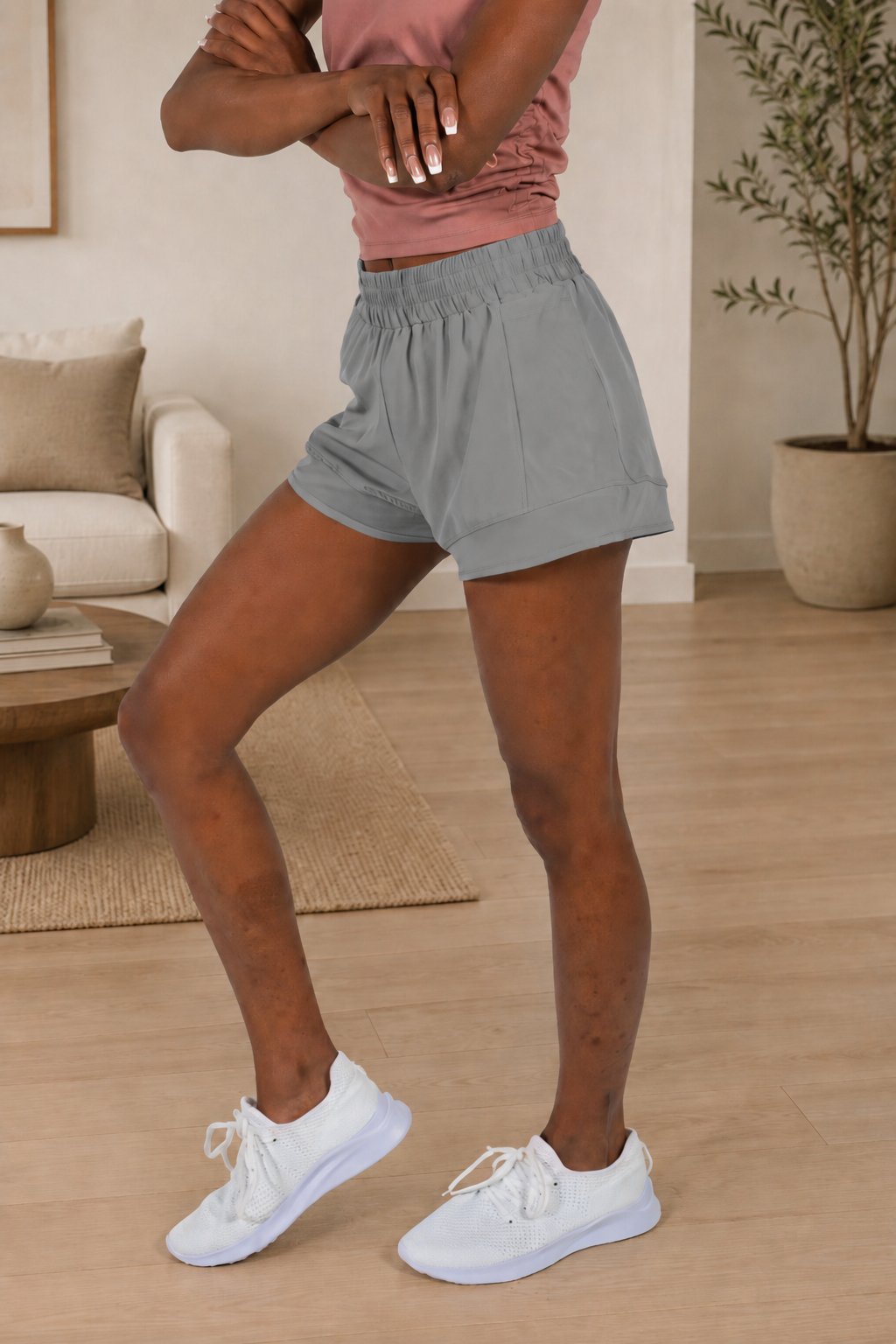 Alyth Active Empowered V3 Short in Moonstone view 3 - Alyth Active Discount Code (bottom)