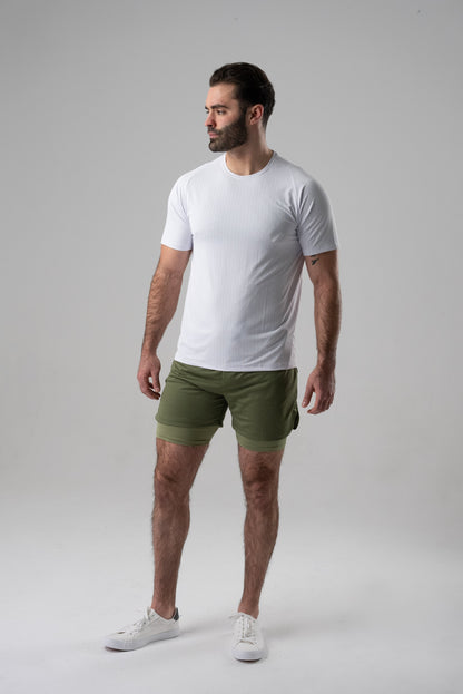 Alyth Active Powerful Shorts in Army Green view 10 - Alyth Active Reviews (bottom)