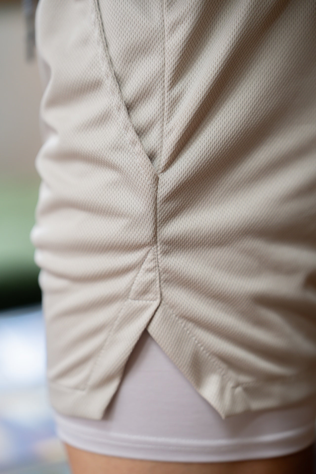 Alyth Active Powerful Shorts in Oatmeal view 4 - Alyth Active Reviews (bottom)