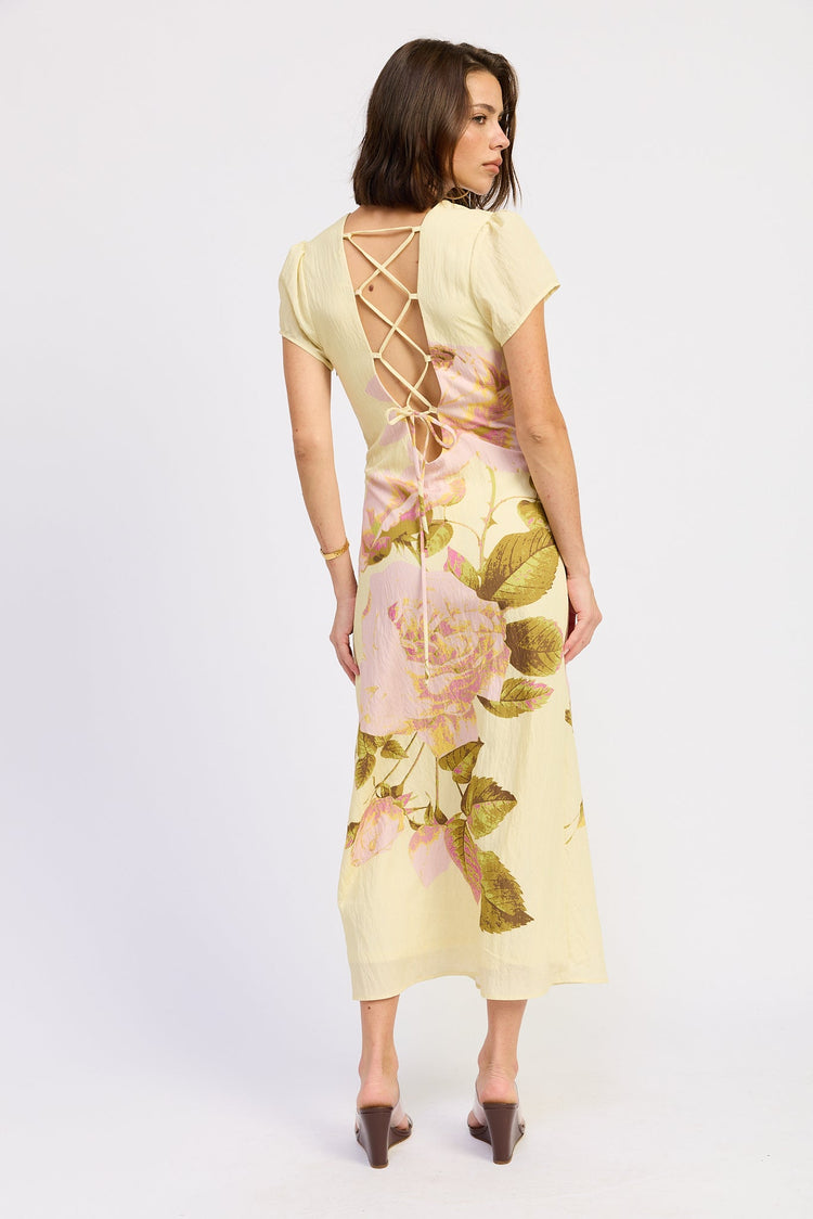 Amber Maxi Dress Yellow Floral view 3 (dress) - amber maxi dress bec and bridge, amber maxi dress lilly - shop at us.meeeshop