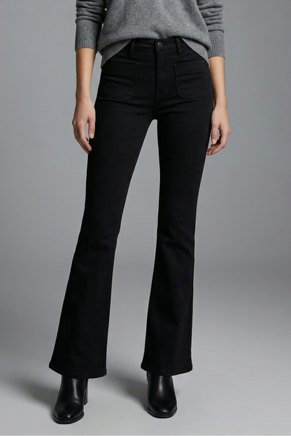 Amelie Tummy Control High Rise Bootcut Jeans in 9 (28) view 4 - High-Waisted (bottom)