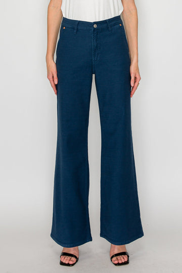 Anastasia Tummy Control High Rise Wide Flare Jeans - MeeeShop Women's Fashion