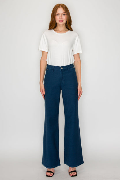 Anastasia Tummy Control High Rise Wide Flare Jeans in 11 (29) view 5 - High-Waisted (bottom)