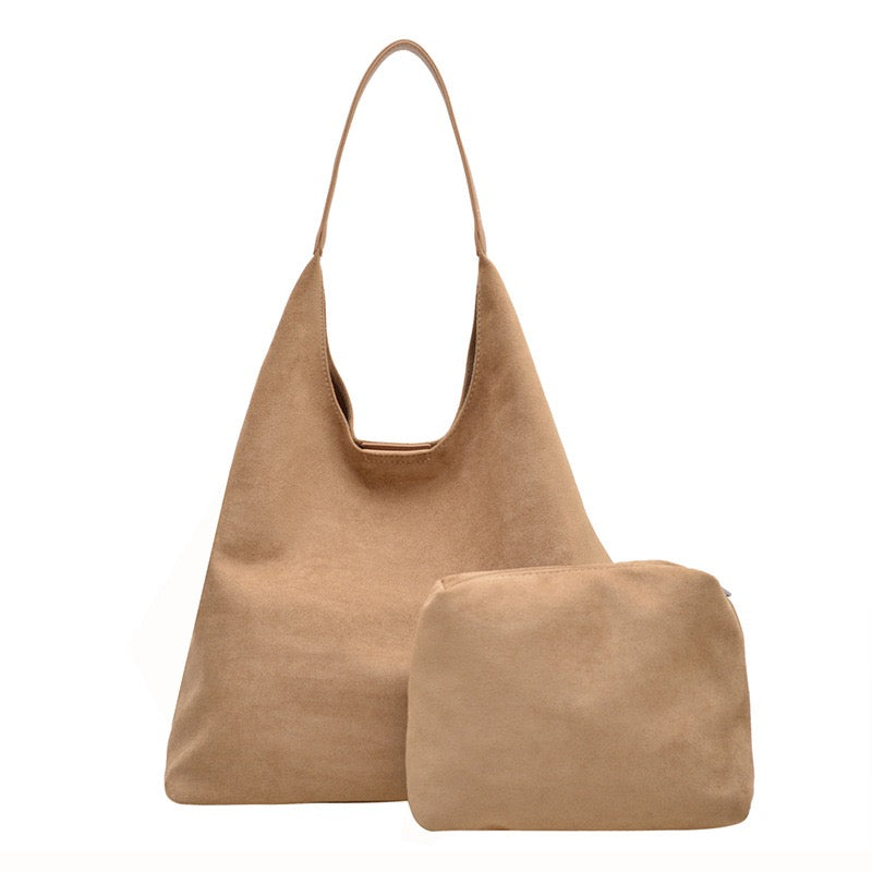 Andrea 2-in-1 Suede Hobo Shoulder Bag view 18