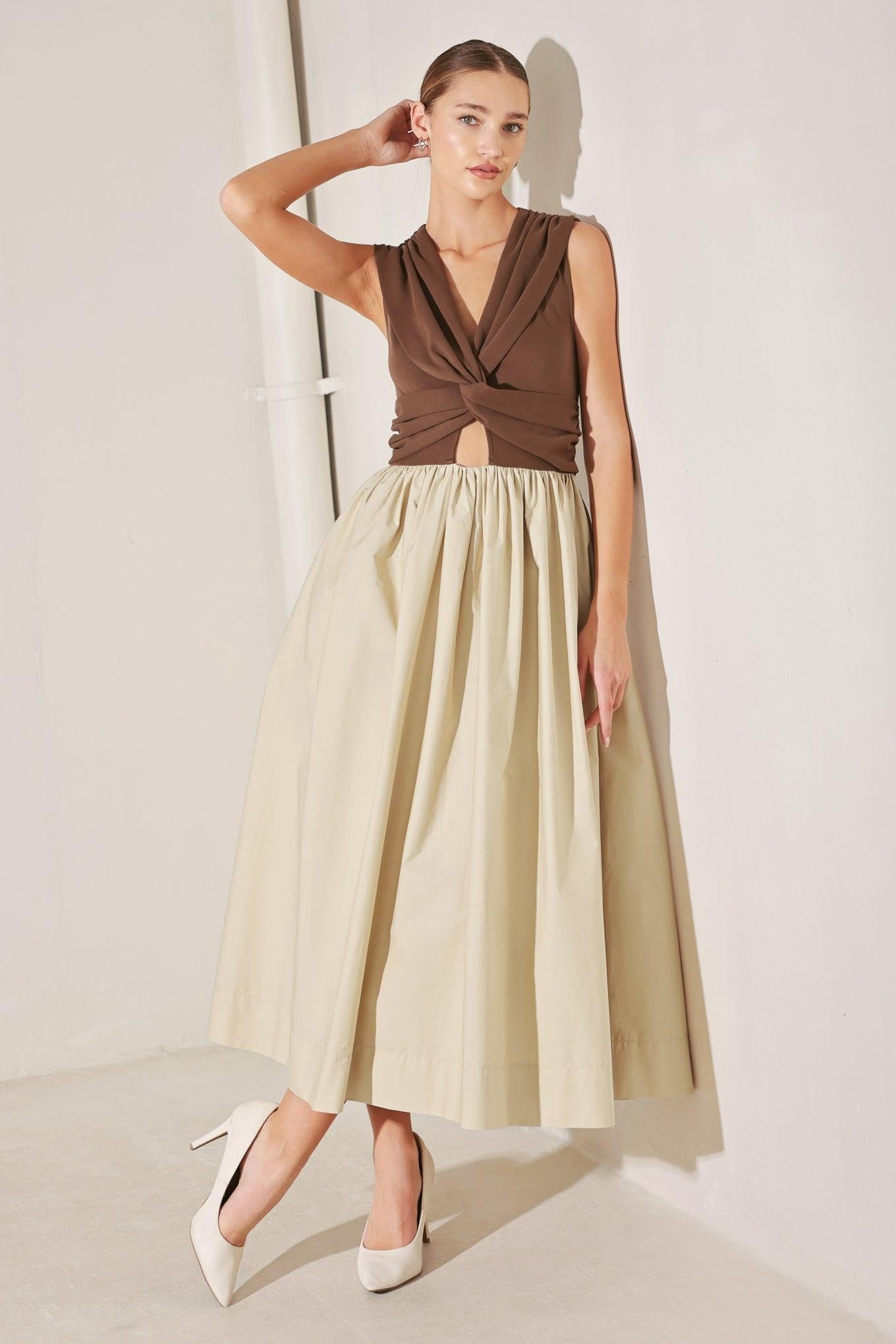 Angel Veil Solid Midi Dress view 13 - Angel Veil Wedding
