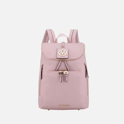 Angela Backpack Handbag in Taupe view 8