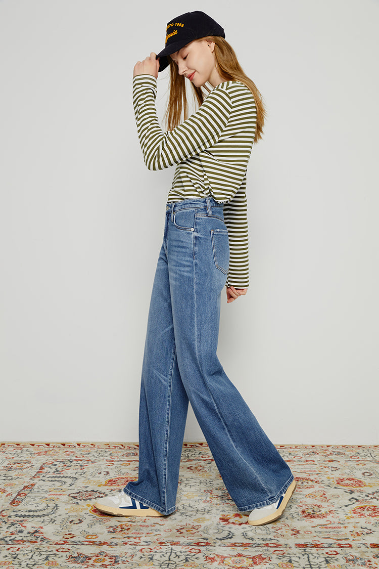 Angeles High Rise Baggy Jeans Hj103 in Go You Way view 4 - High-Waisted - Angels Jeans High Rise (bottom)