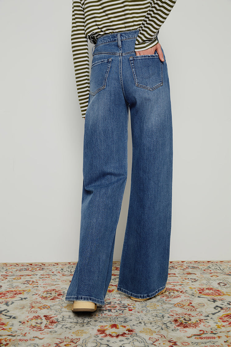 Angeles High Rise Baggy Jeans Hj103 in Go You Way view 6 - High-Waisted - Angels Jeans High Rise (bottom)