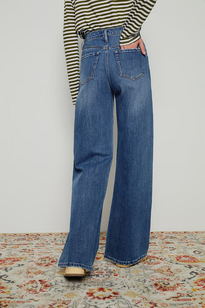 Angeles High Rise Baggy Jeans Hj103 in Go You Way view 6 - High-Waisted - Angels Jeans High Rise (bottom)