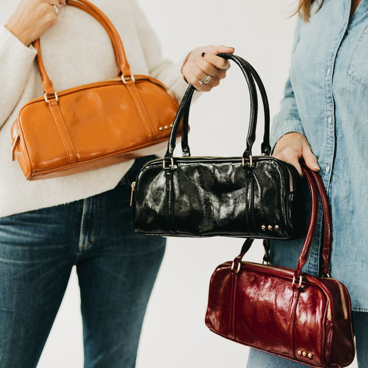 Arlys Barrel Shoulder Bag in Caramel view 2