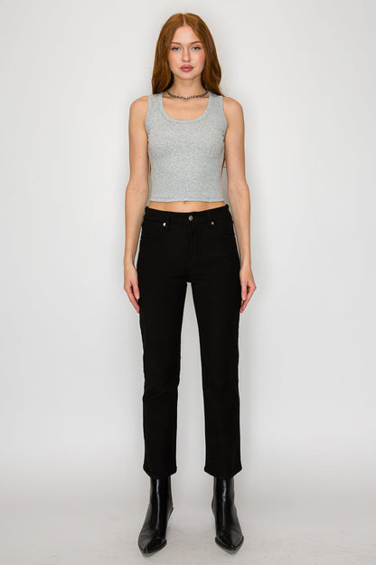 Artemis Vintage Alessandra Tummy Control High Rise Ankle Slim Straight Jeans in 3 (25) - High-Waisted (bottom)