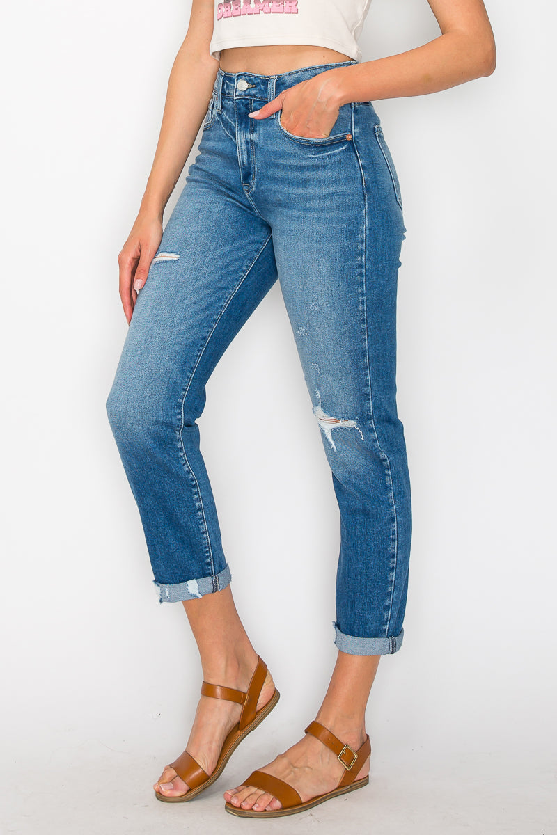 Artemis Vintage Alexa High Rise Tapered Leg Mom Jeans in 7 (27) view 3 - High-Waisted - Alexa High Rise Jeans (bottom)