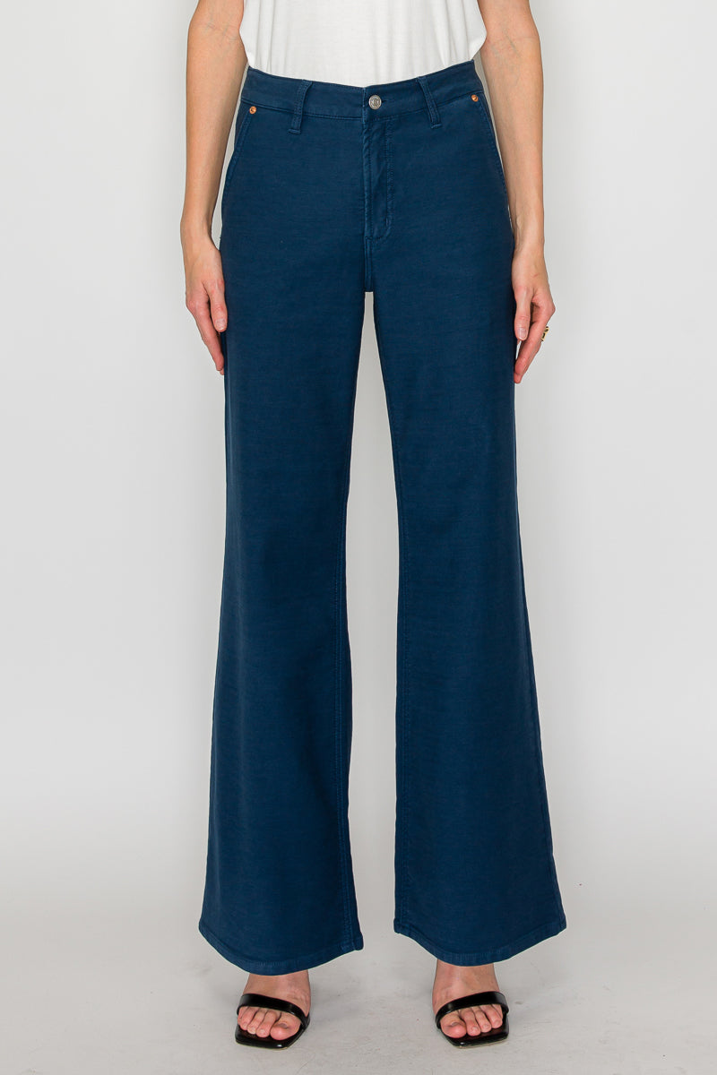 Artemis Vintage Anastasia Tummy Control High Rise Wide Flare Jeans in 5 (26) view 2 - High-Waisted (bottom)