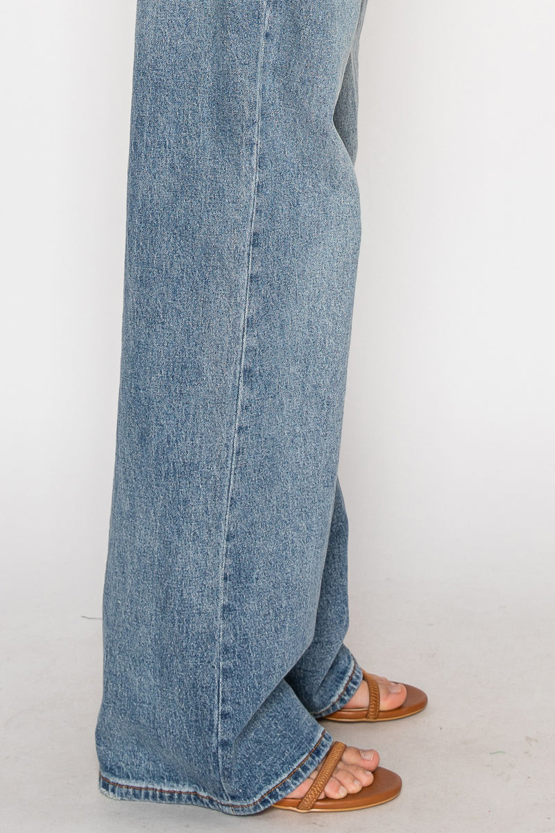 Artemis Vintage Blue by Artemis Slim Ultra High Rise 90's Straight Jeans view 10 - High-Waisted - Blue Artemis Jeans