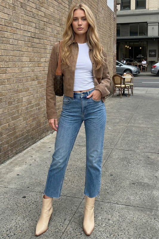 Artemis Vintage Cecilia Tummy Control High Rise Slim Straight Jeans in 1 (24) - High-Waisted (bottom)