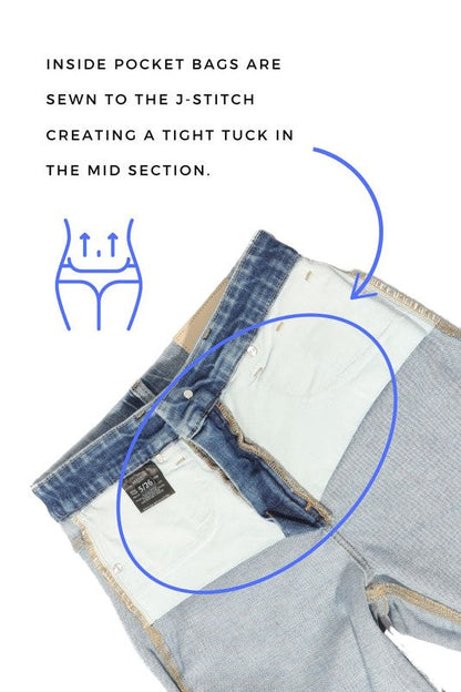 Artemis Vintage Francesca Tummy Control High Rise Straight Jeans in 7 (27) view 4 - High-Waisted (bottom)