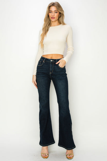 Artemis Vintage High Rise Flare Jeans in 9 (28) view 5 - High-Waisted - High Rise Jeans Women (bottom)