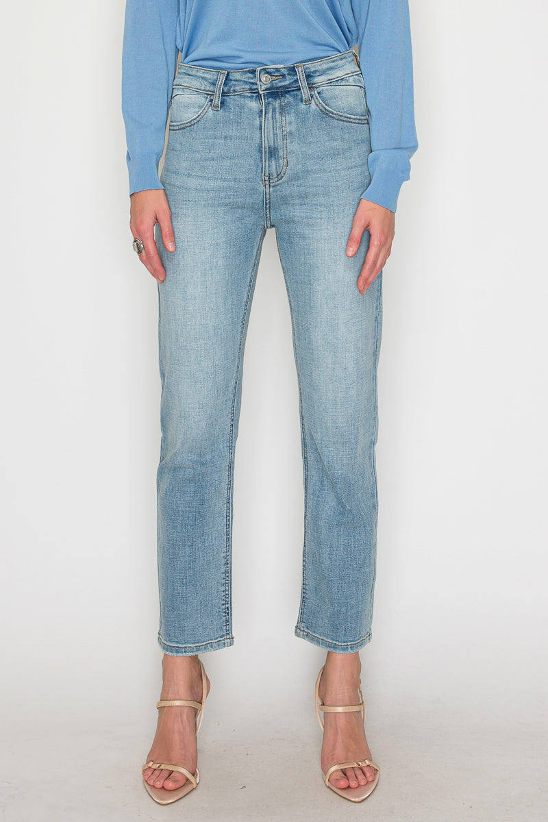 Artemis Vintage High Rise Straight Leg Jeans in 7 (27) view 4 - High-Waisted - High Rise Jeans Women (bottom)
