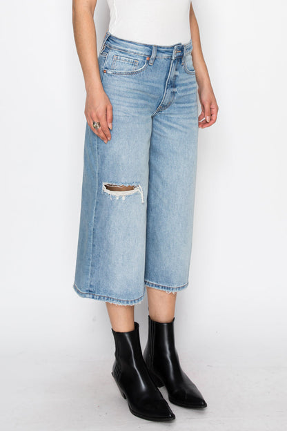 Artemis Vintage Hybrid Style* Ultra High Rise Relaxed Jort Jeans in L view 3 - High-Waisted (bottom)