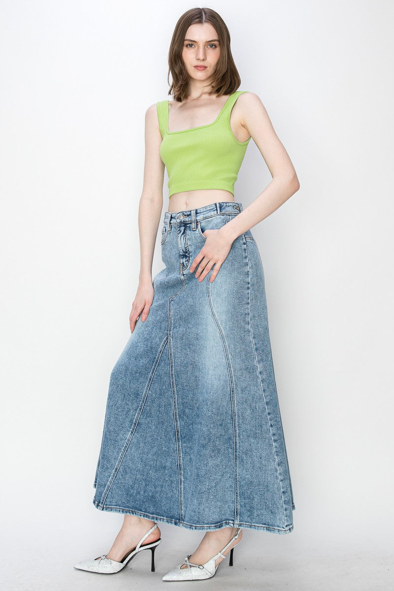 Artemis Vintage Kayla Denim Maxi Skirt Jeans view 6 (dress)